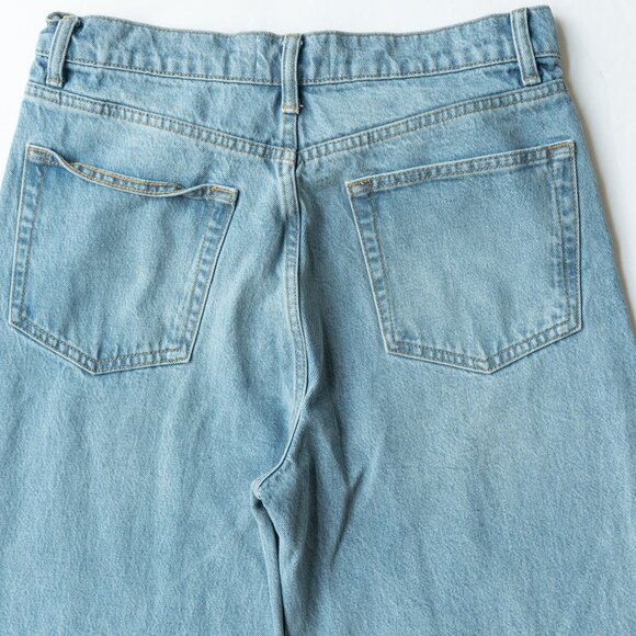 Reformation Cary Jeans Slouchy High Rise Straight Wide Leg Minimal Tencel Denim - Picture 5 of 11